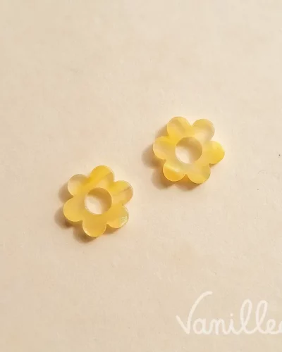 Mini pampilles fleurs jaune