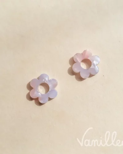Mini pampilles fleurs rose bleu
