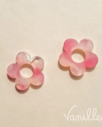 Pampille fleur rose nacrée Cynthia 🌸