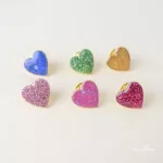 Pins à paillettes coeur
