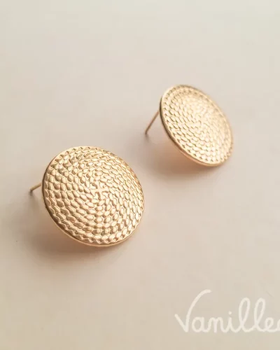 Boucles rondes martelées dorées ✨ ROSELLA