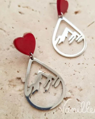 💖 Boucles Cœur des Sommets Rouge