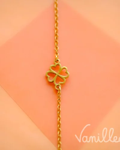 Bracelet Chance trèfle doré 🍀