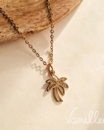 Collier palmier doré | PALMA🌴