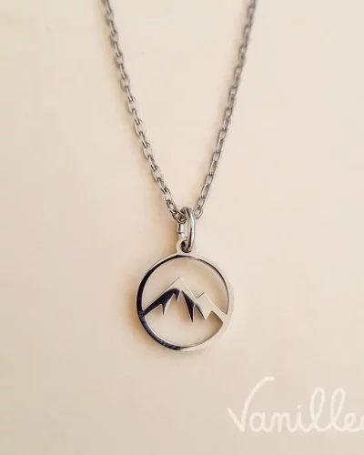 Collier montagne minimaliste argenté 🏔️ Collier Altitude