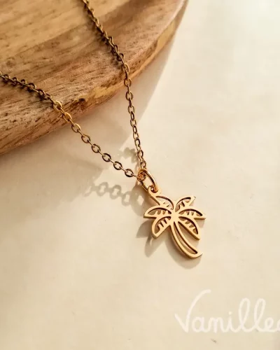 Collier palmier doré | PALMA🌴