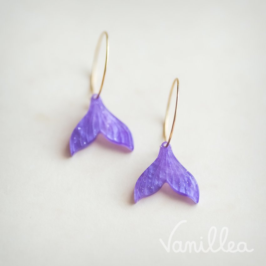 Boucles queue de sirène violette