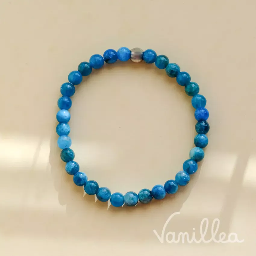 Bracelet en pierres naturelles d'Apatite 6 mm