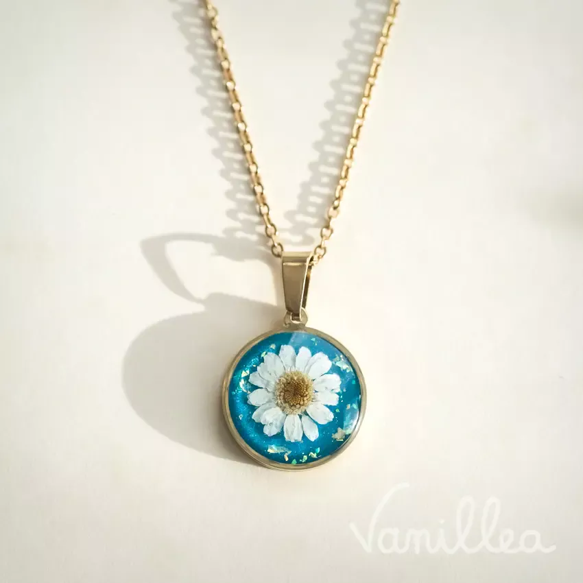 Collier CAMOMILLE bleu