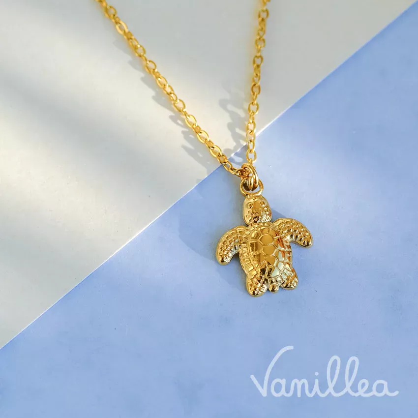 Collier tortue doré
