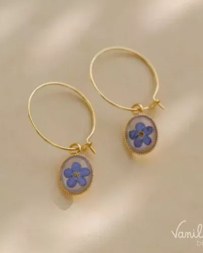 Boucles CAMILLE fleurie