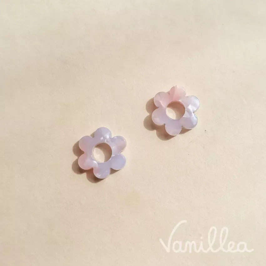 Mini pampilles fleurs rose bleu